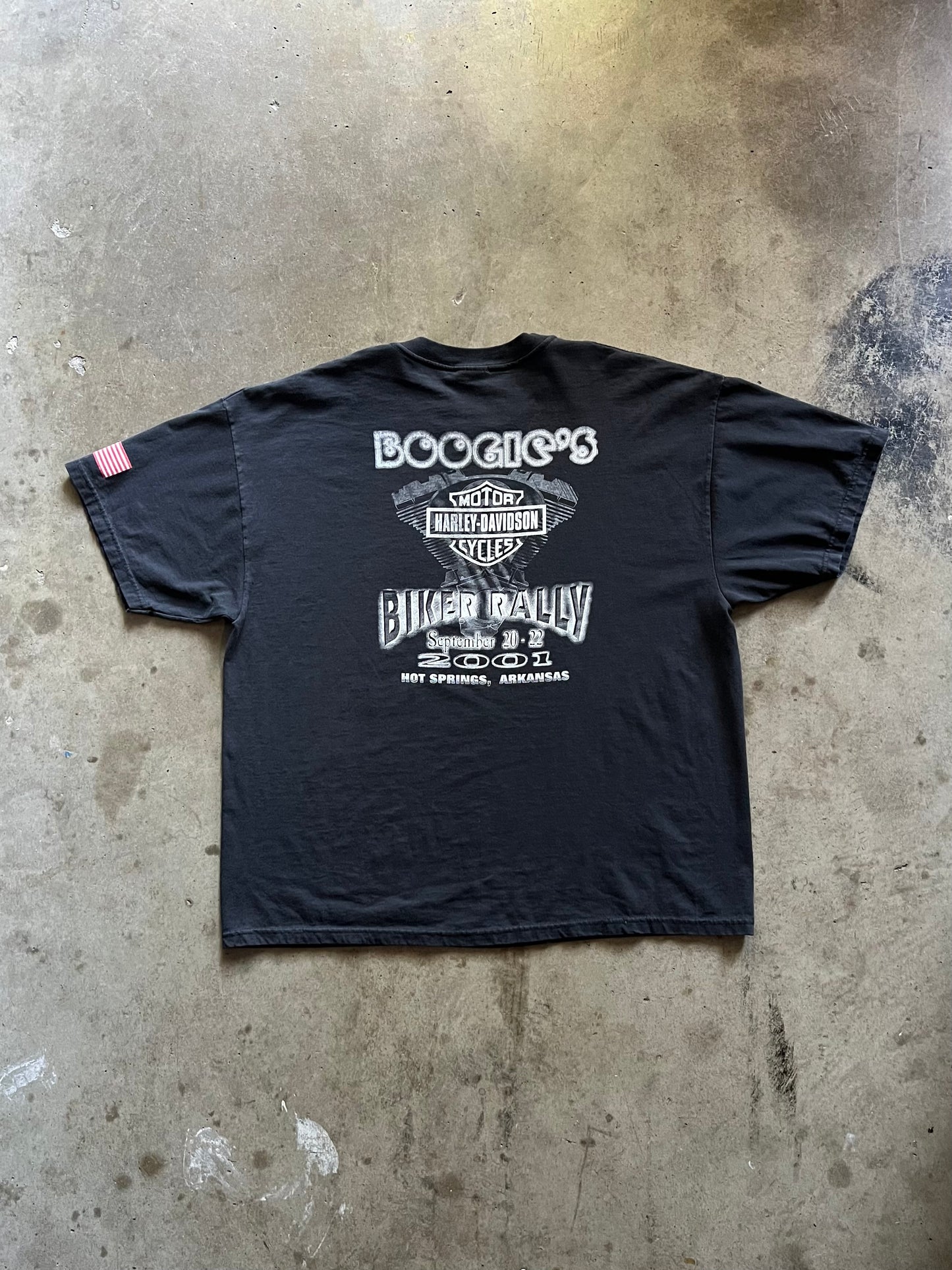 Harley Davidson 2001 Boogies Biker Rally Tee - XL