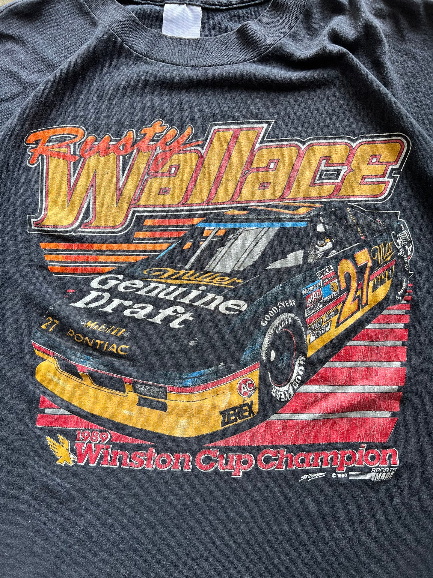 Rusty Wallace 1990 Winston Cup Champion Tee - M