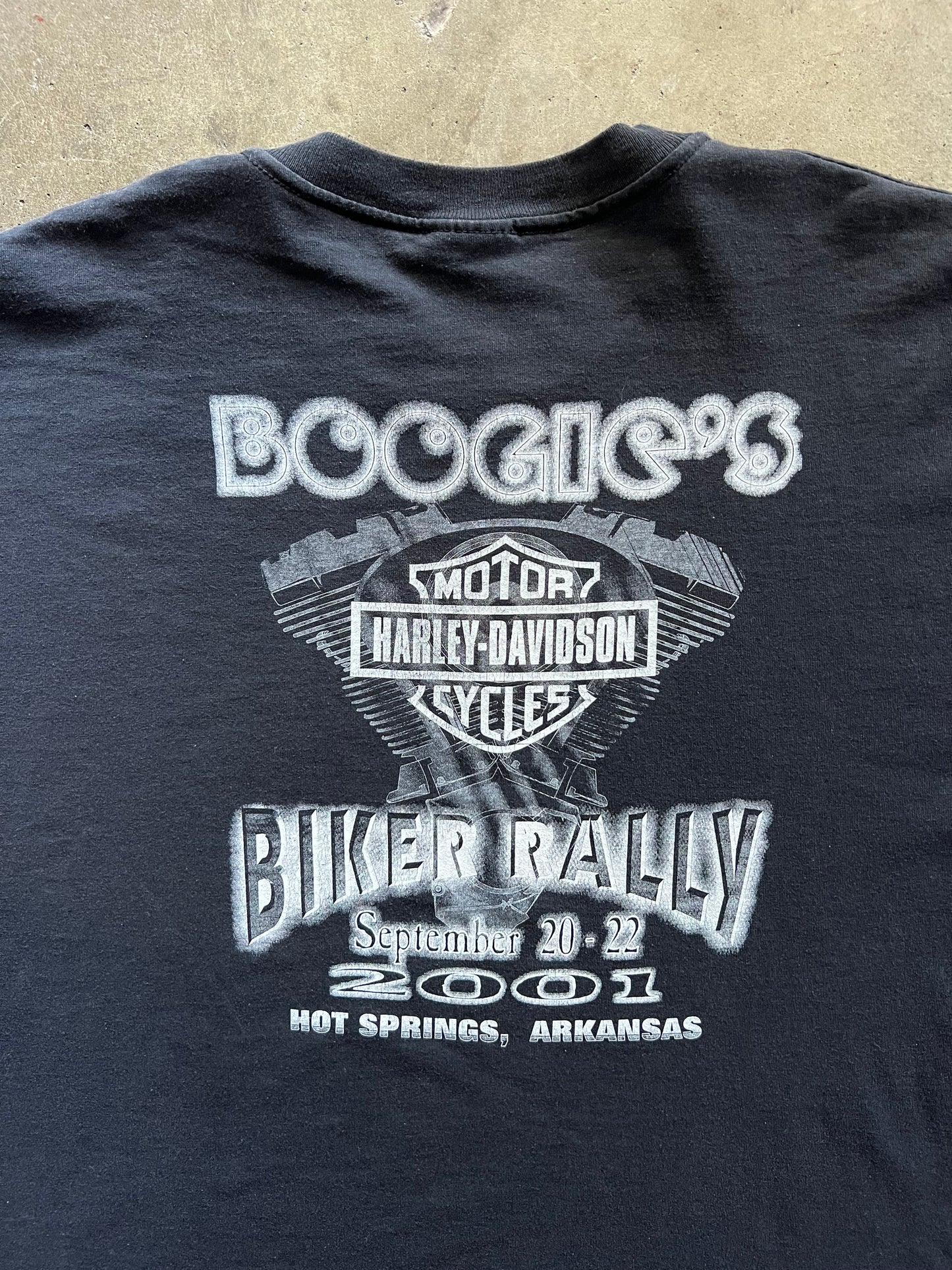 Harley Davidson 2001 Boogies Biker Rally Tee - XL