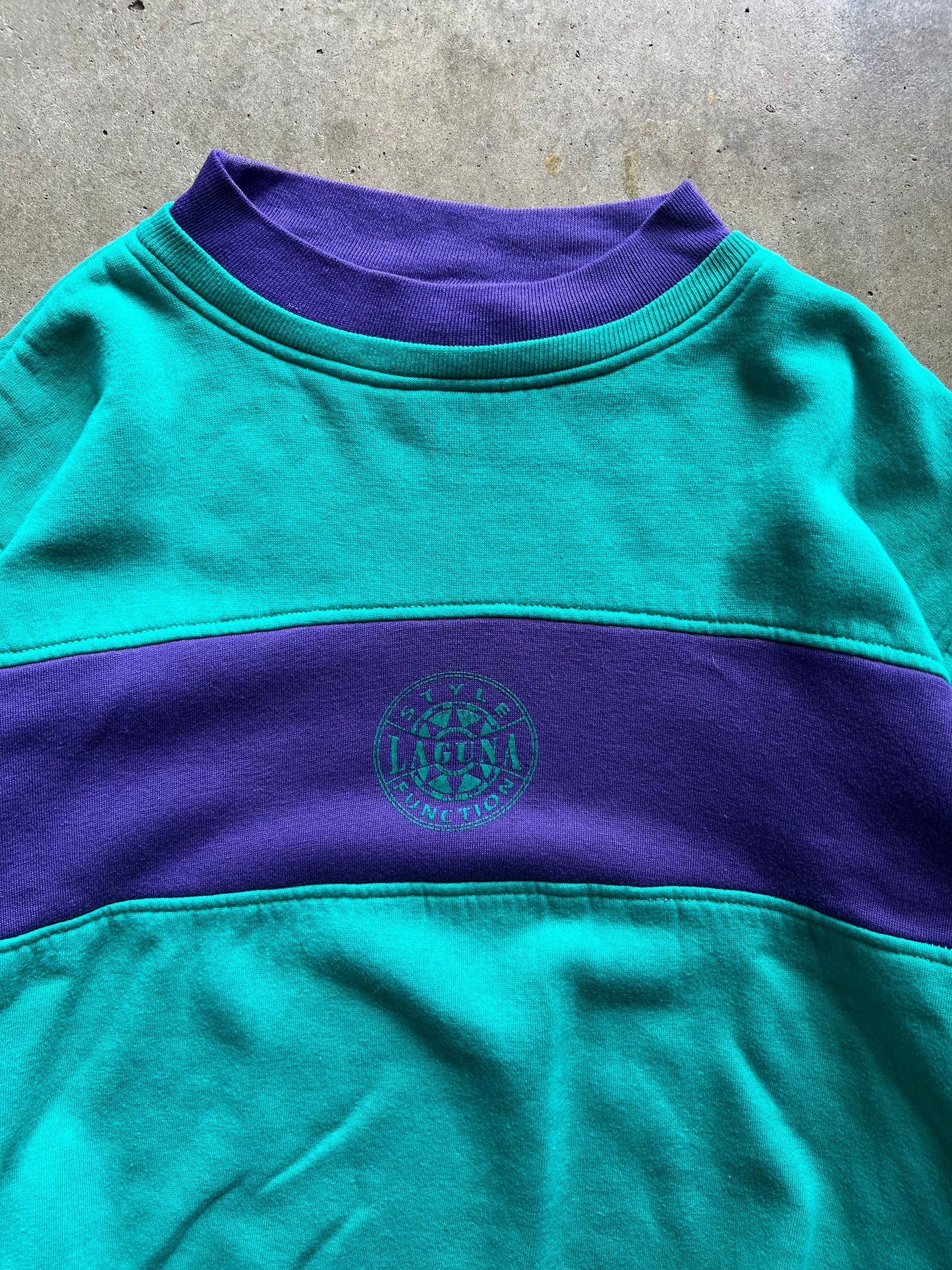 Green and Purple Crewneck - M