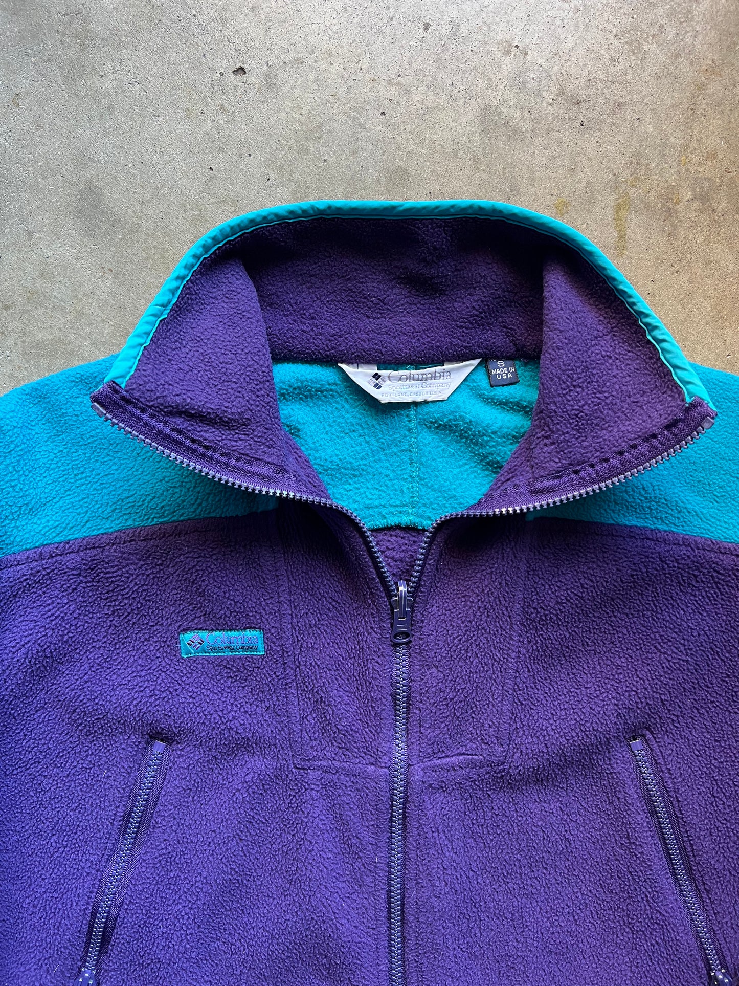 Columbia Purple And Turquoise Full-Zip Jacket - S