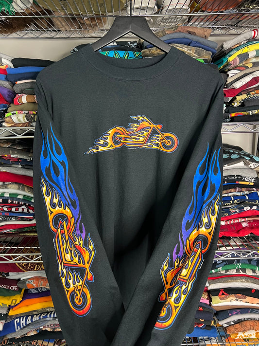 Biketoberfest ‘03 Flame Long Sleeve Sleeve Shirt - M