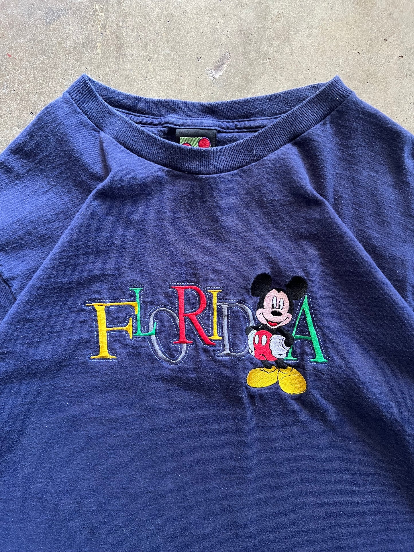 Mickey Embroidered Florida Tee - M