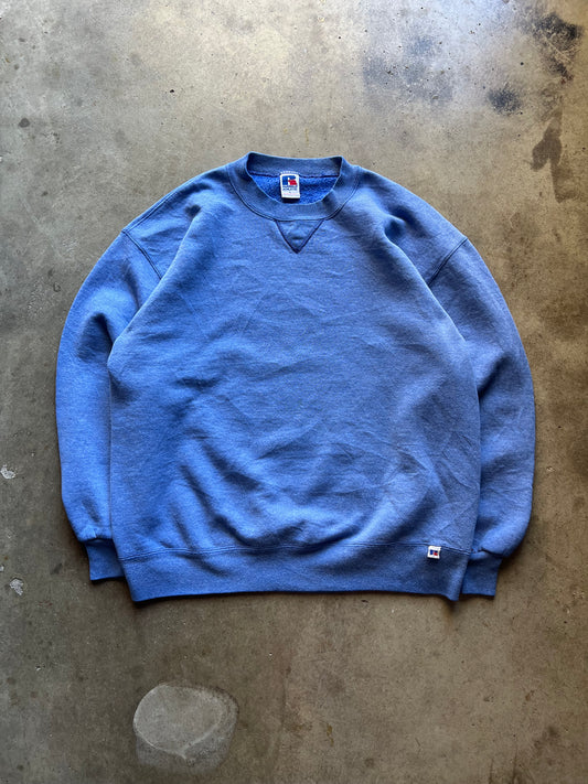 Russel Blue Blank Crewneck - L