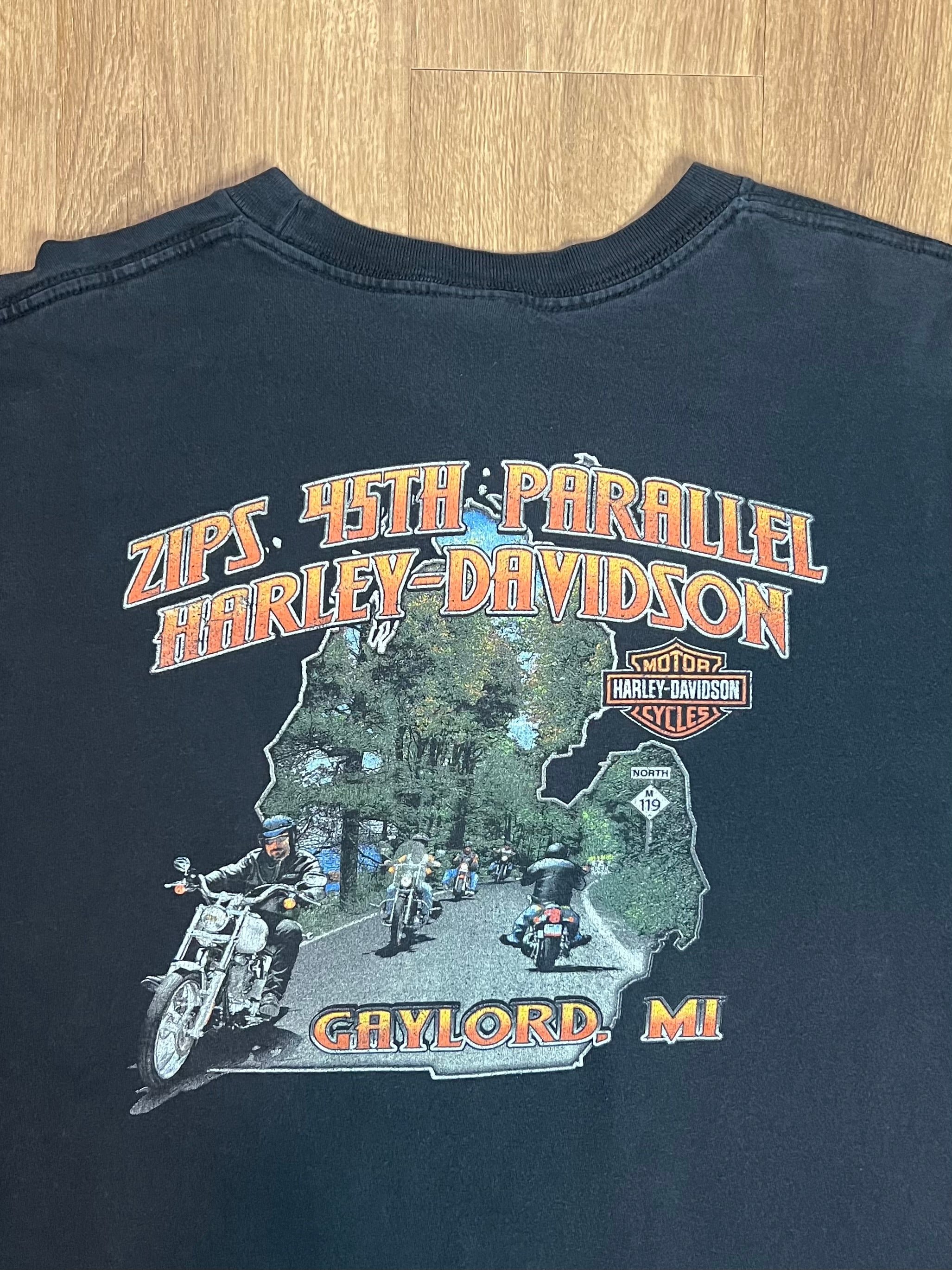 Harley Davidson Big Wolf Flame Print Long Sleeve Shirt - L – Fire
