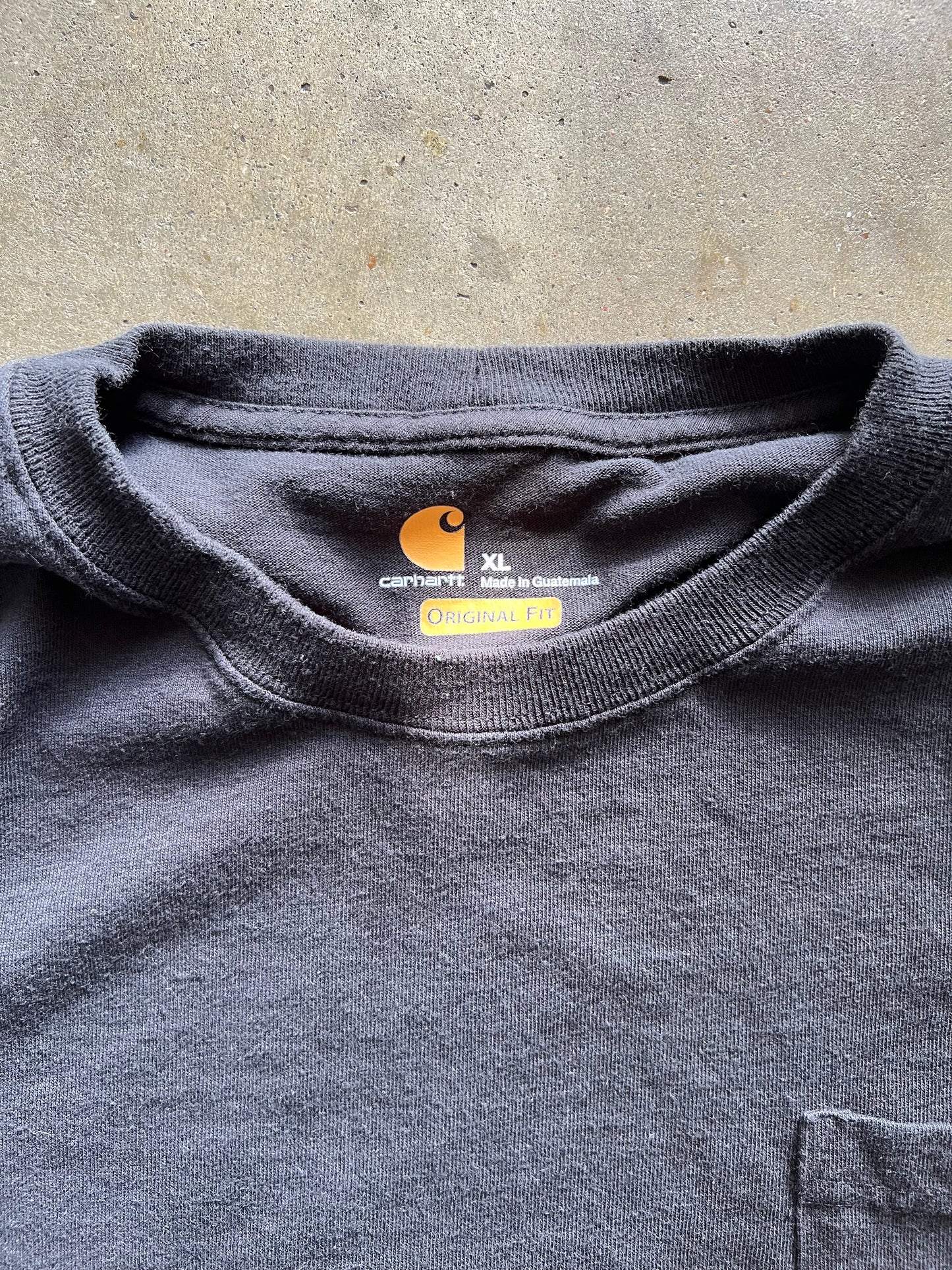 Carhartt Black Pocket Long Sleeve Tee - XL