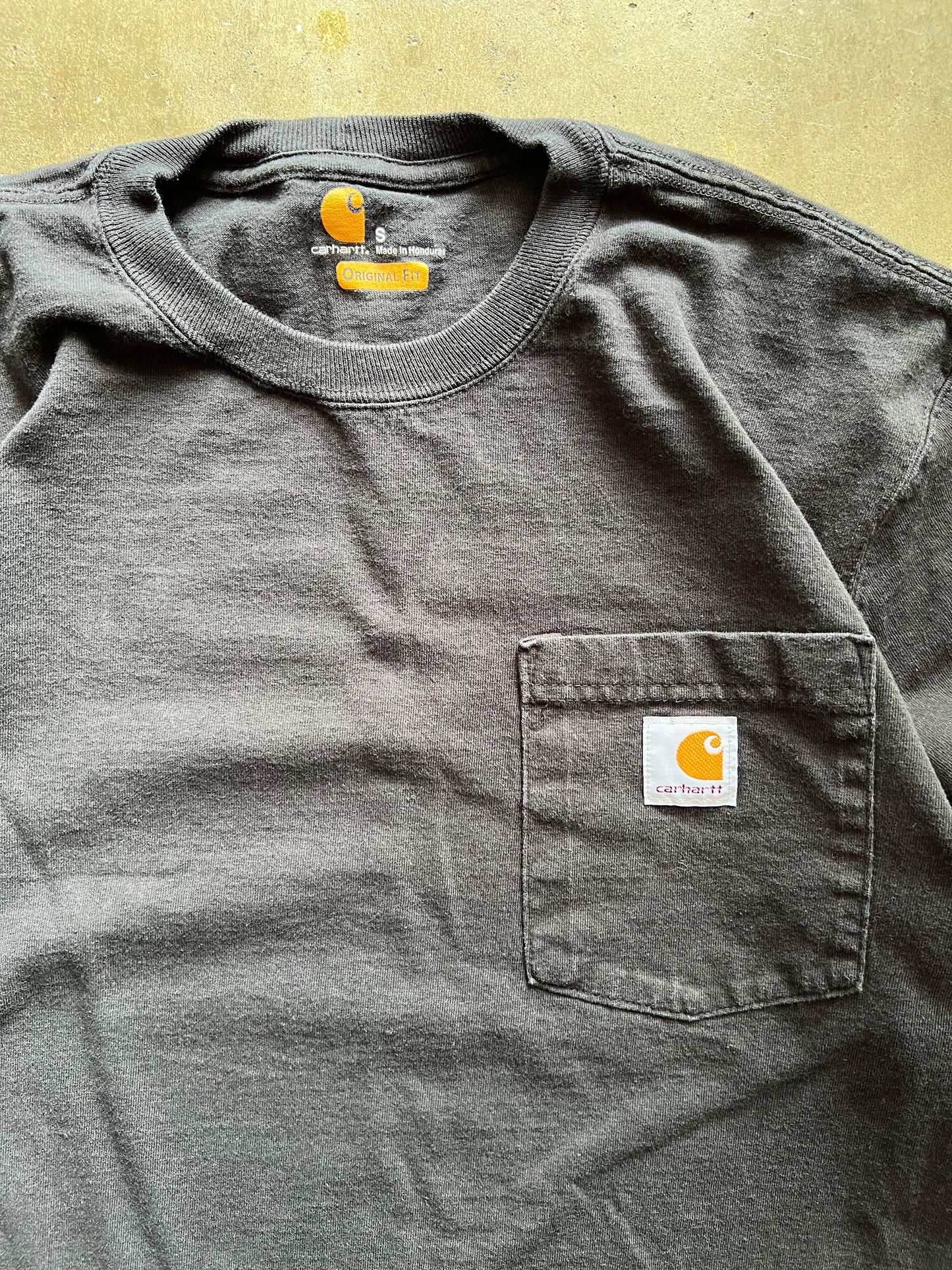 Carhartt Black Pocket Long Sleeve Tee - S