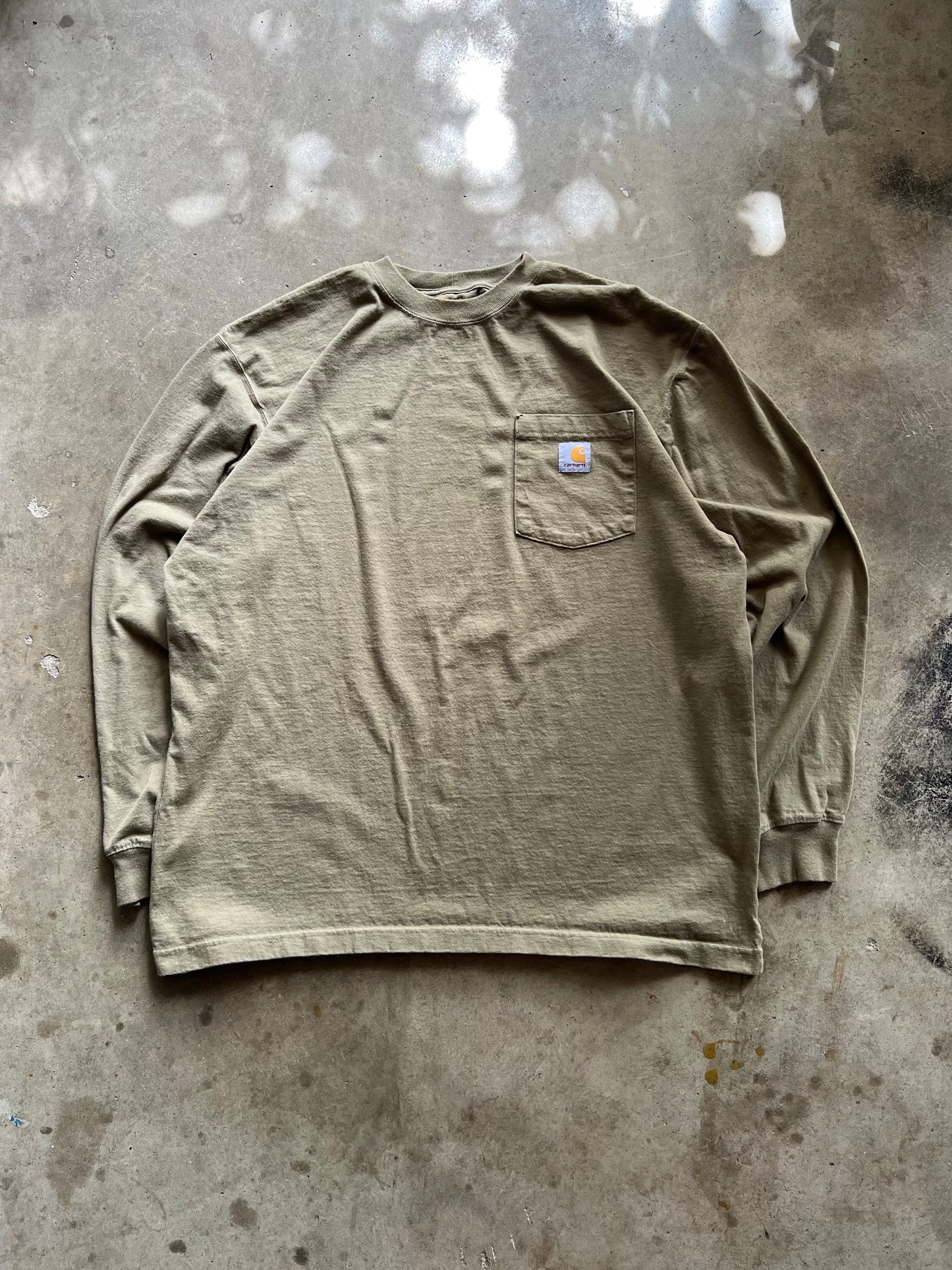 Carhartt Olive Green Pocket Long Sleeve Tee - L