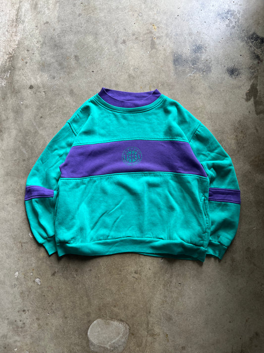 Green and Purple Crewneck - M