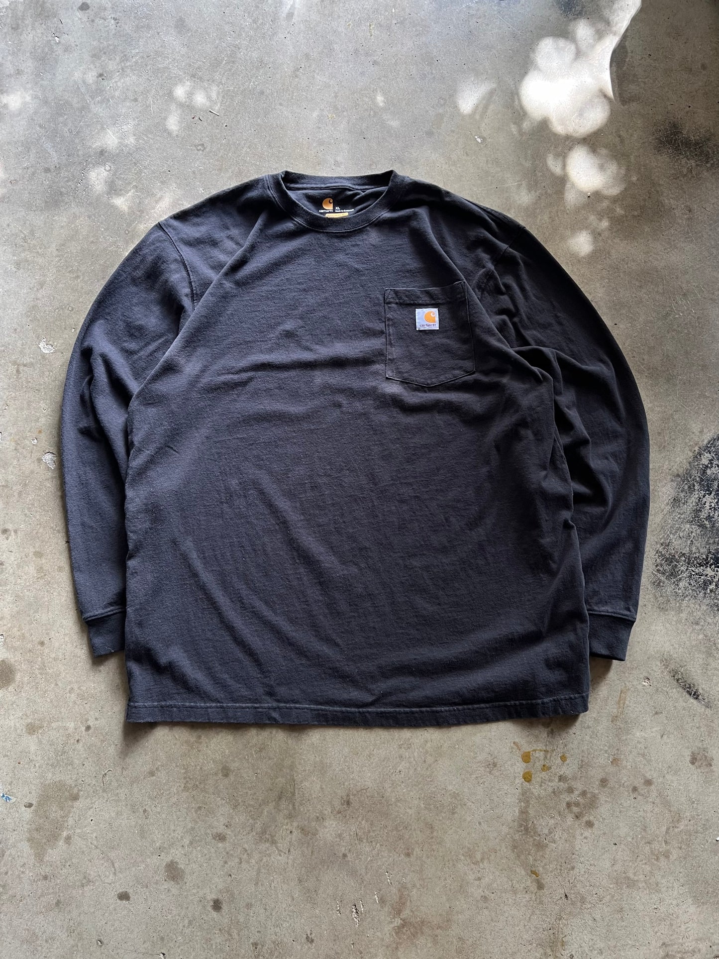 Carhartt Black Pocket Long Sleeve Tee - XL