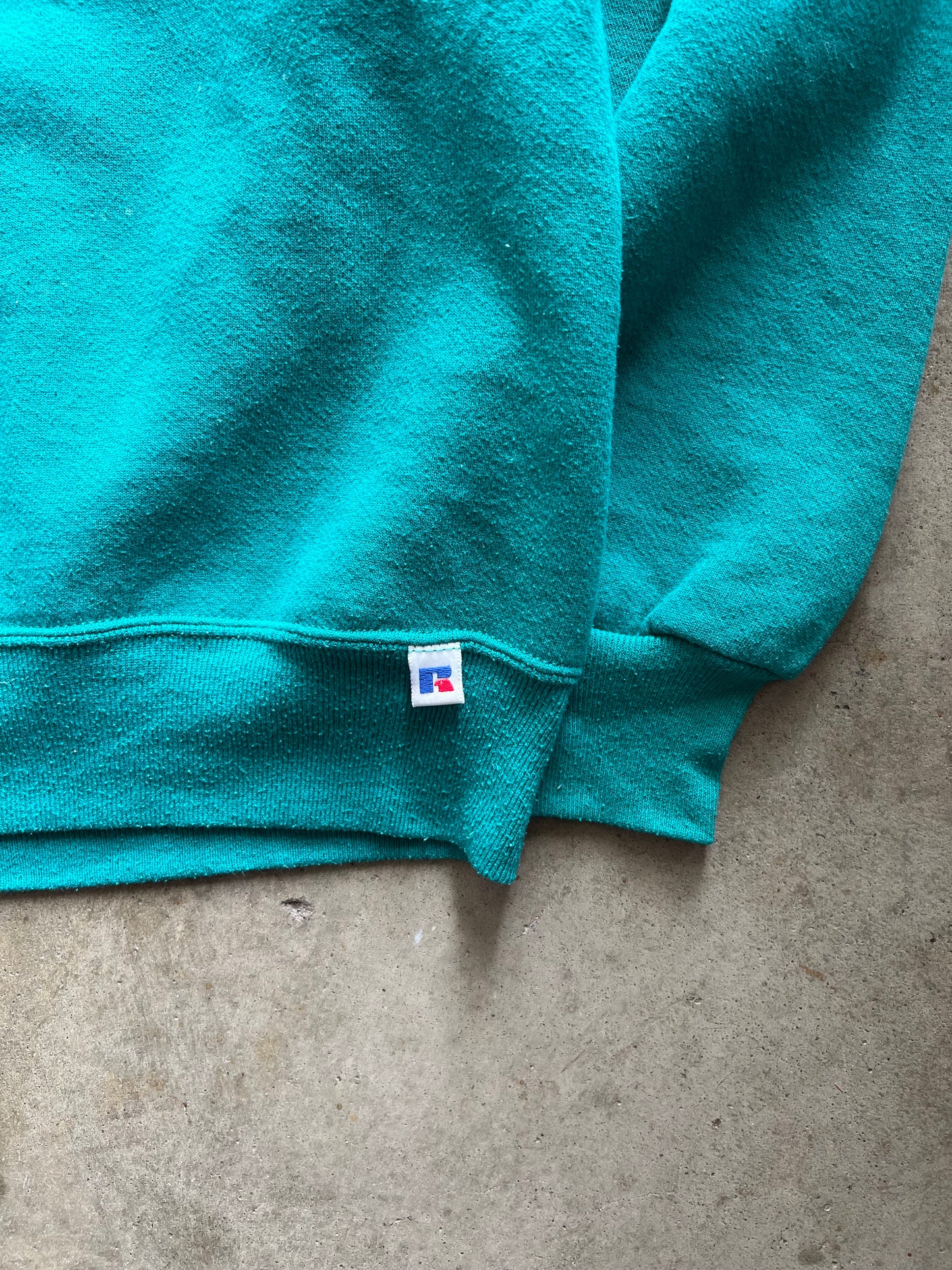 Russel Turquoise Blank Crewneck - L