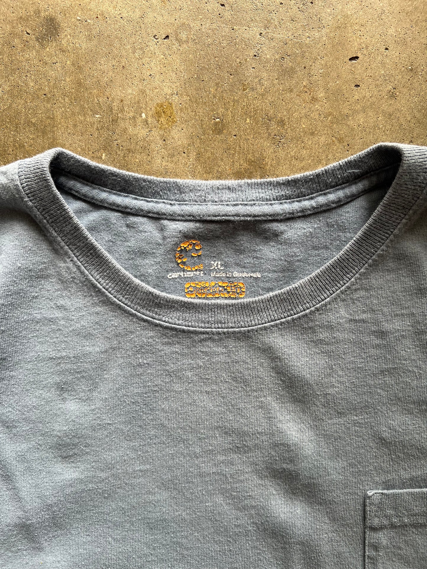 Carhartt Grey Pocket Long Sleeve Tee - XL