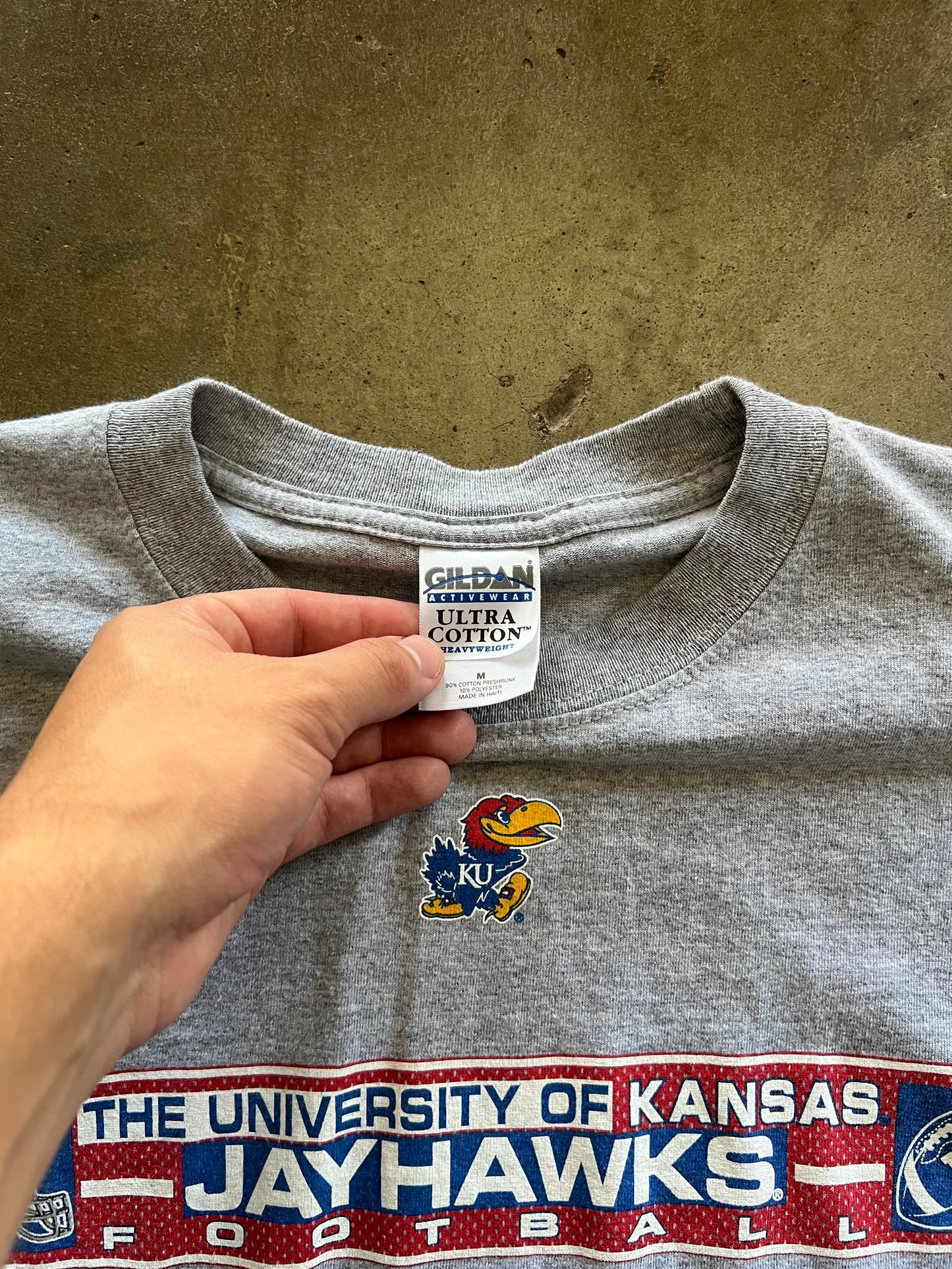 Kansas Jayhawks Football Long Sleeve Tee - M