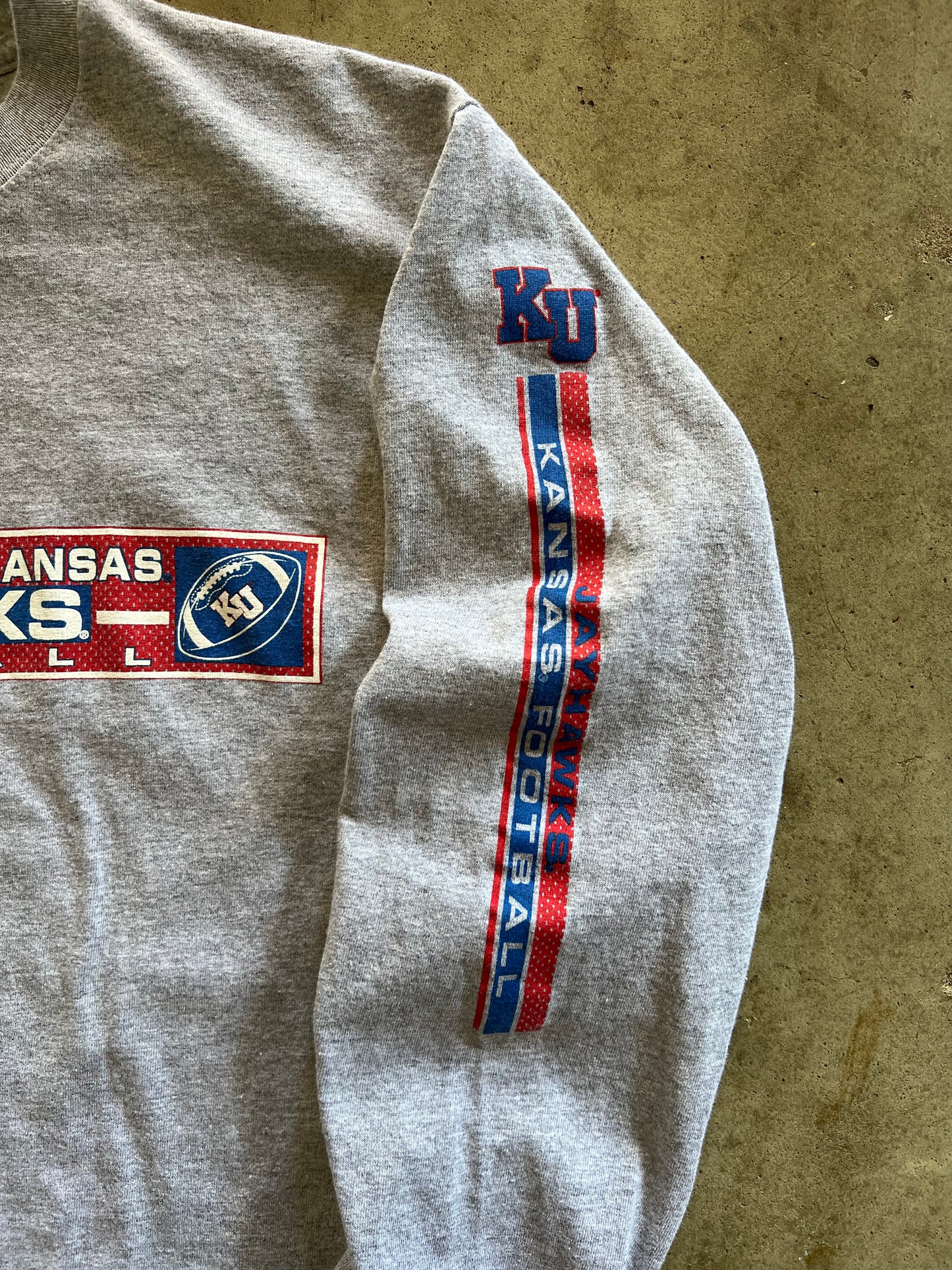 Kansas Jayhawks Football Long Sleeve Tee - M